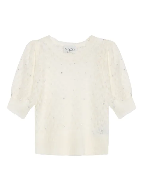 MUNTHE wool-blend knitted top