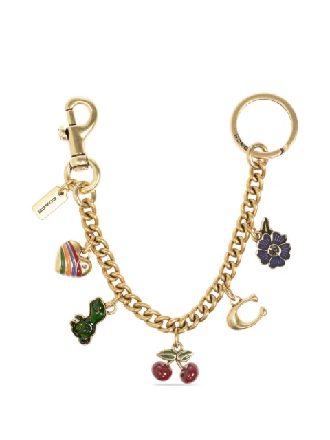 Coach charm-embellished keychain