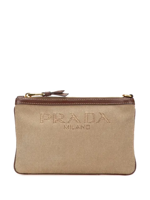 Prada Pre-Owned 2013-2024 Canvas Logo pouch