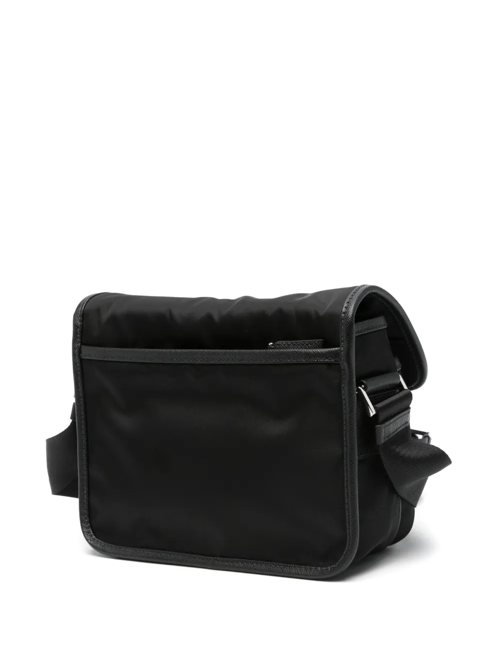 Prada Triangel schoudertas met logo Zwart