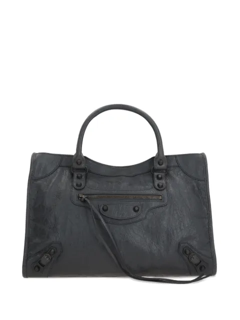 Balenciaga sac à main en cuir à détails de clous Le City