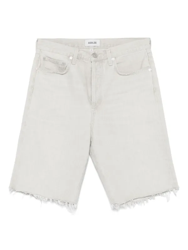 Agolde Cotton Shorts in Grey