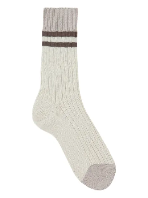 Brunello Cucinelli ribbed-cotton striped socks