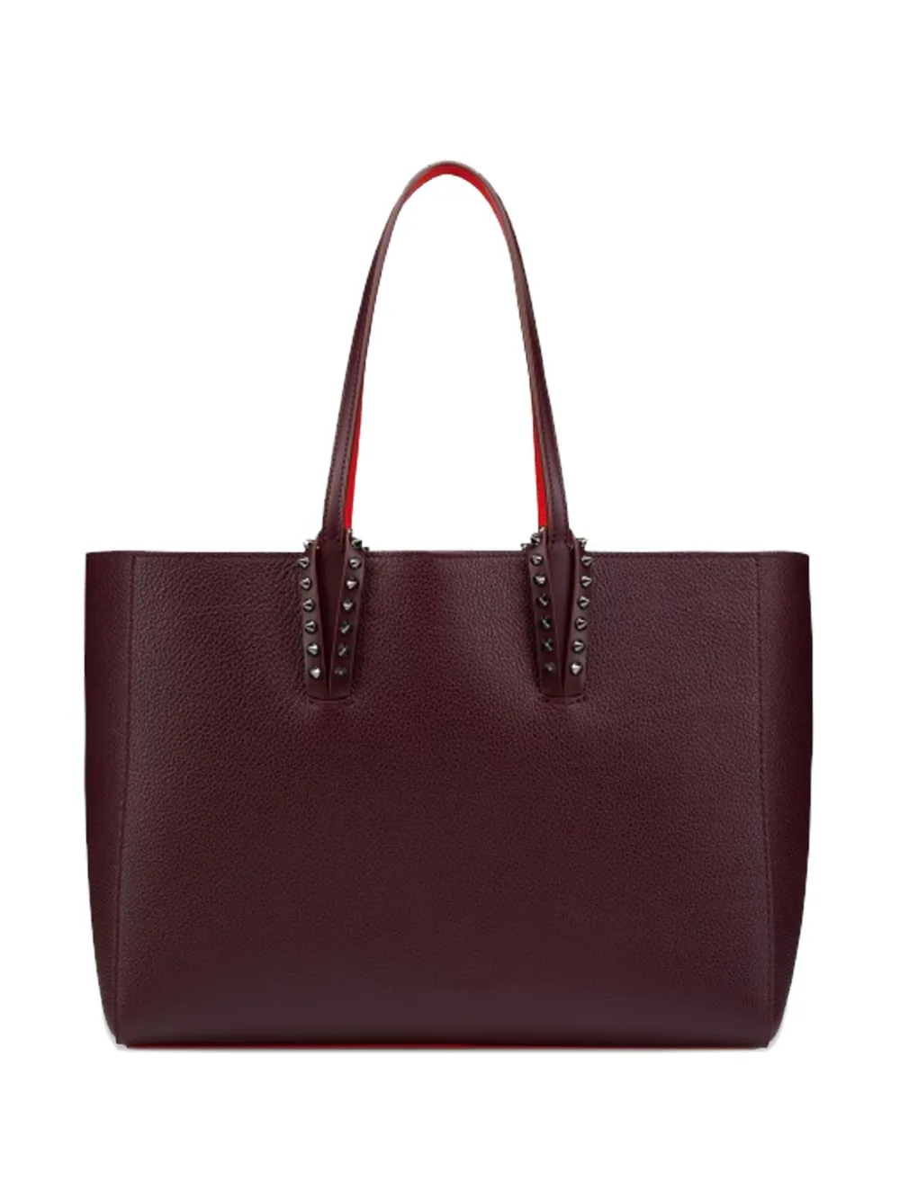 Christian Louboutin studded calfskin tote bag | Red | Image 1