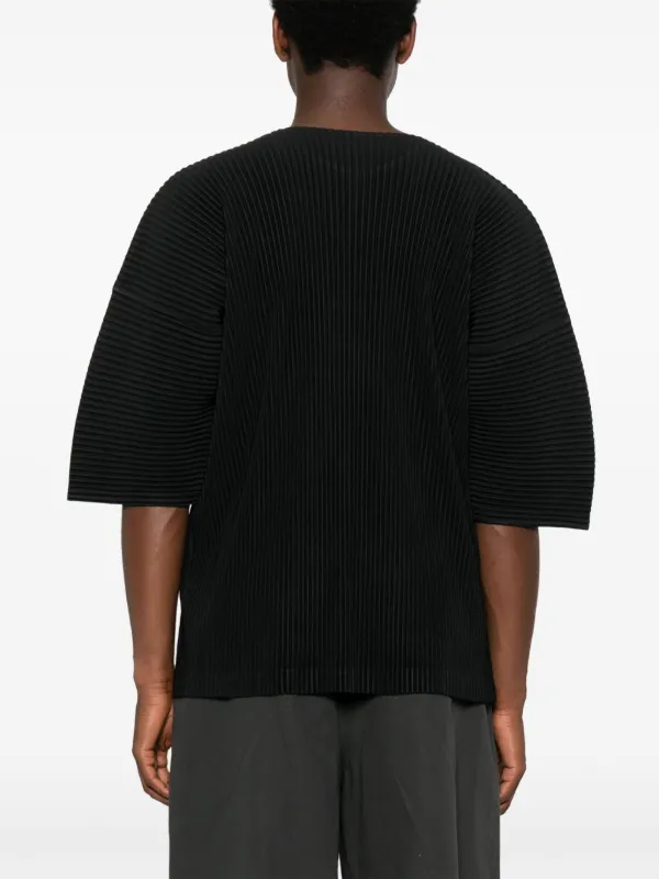 HOMME PLISS ISSEY MIYAKE プリーツ Tシャツ ブラック Homme Plissé Issey Miyake プリーツ Tシャツ | ブラック | FARFETCH JP