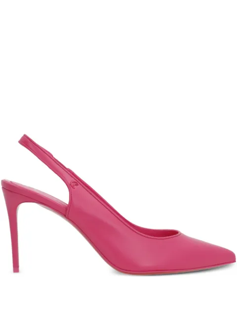 Christian Louboutin 스포티 케이트 슬링백 레더 펌프스 85mm