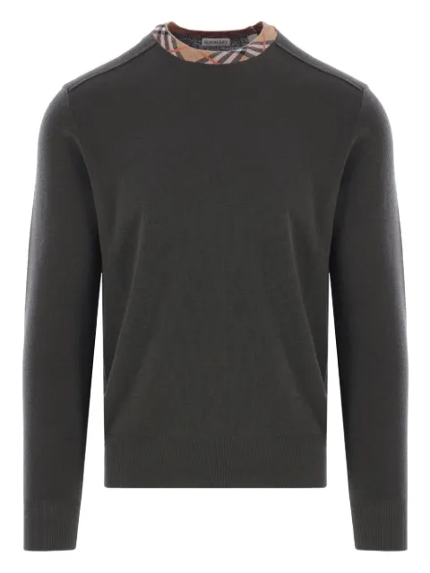 Burberry check-collar sweater 