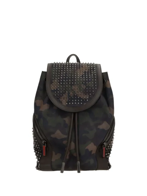 Christian Louboutin studded camouflaged backpack