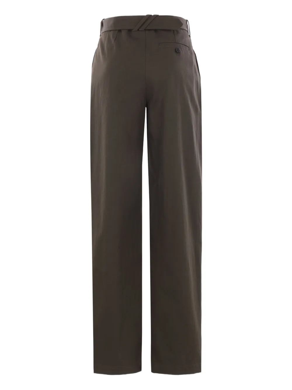 Burberry high-waisted belted trousers - Groen