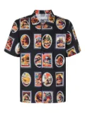 Edwin Hara Hachi graphic-print short-sleeve shirt - Black