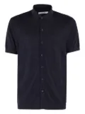 Kangra silk-blend shirt - 00038 BLU