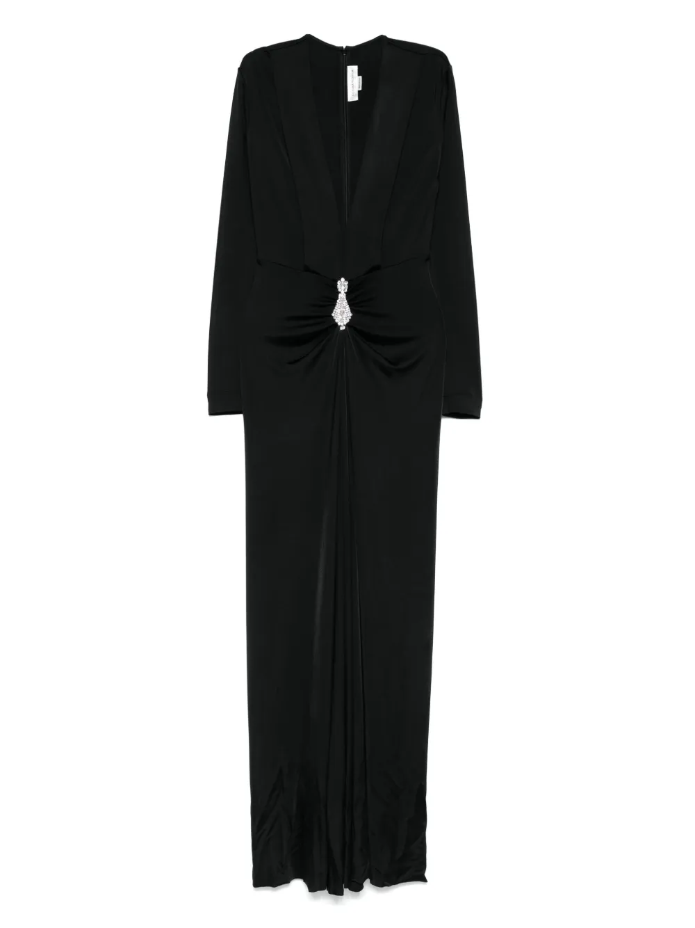 Victoria Beckham long-sleeved maxi dress Zwart