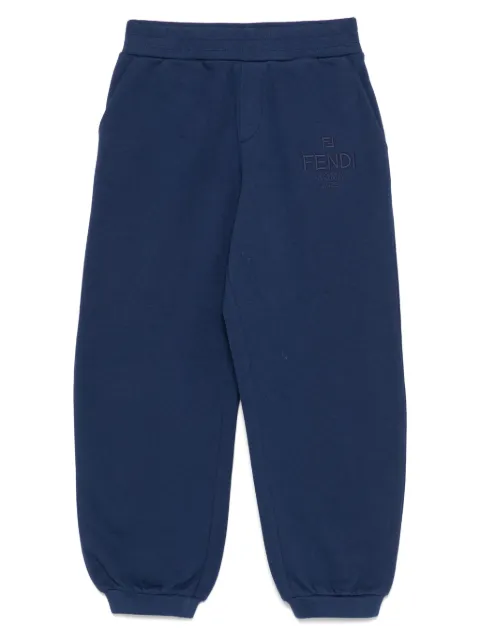 Fendi Kids embroidered-logo trousers