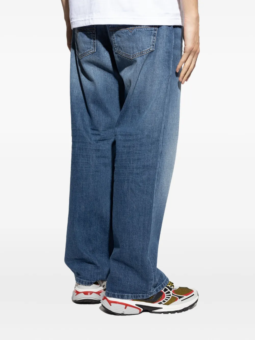 Diesel 1980 D-Eeeper ruimvallende jeans Blauw