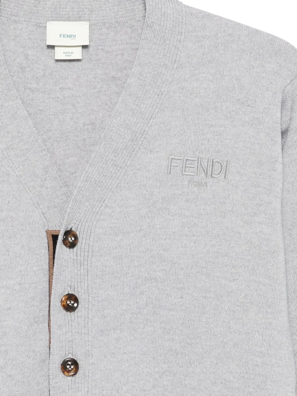 Fendi Kids wool cardigan Grijs