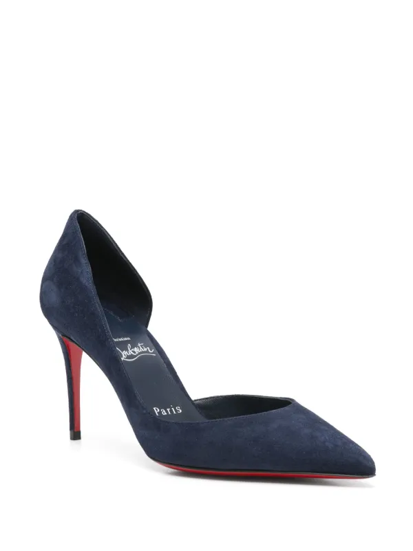 Christian Louboutin ネイビー ハイヒール 36.5 Christian Louboutin 90mm Leather Heeled Pumps | Blue | FARFETCH