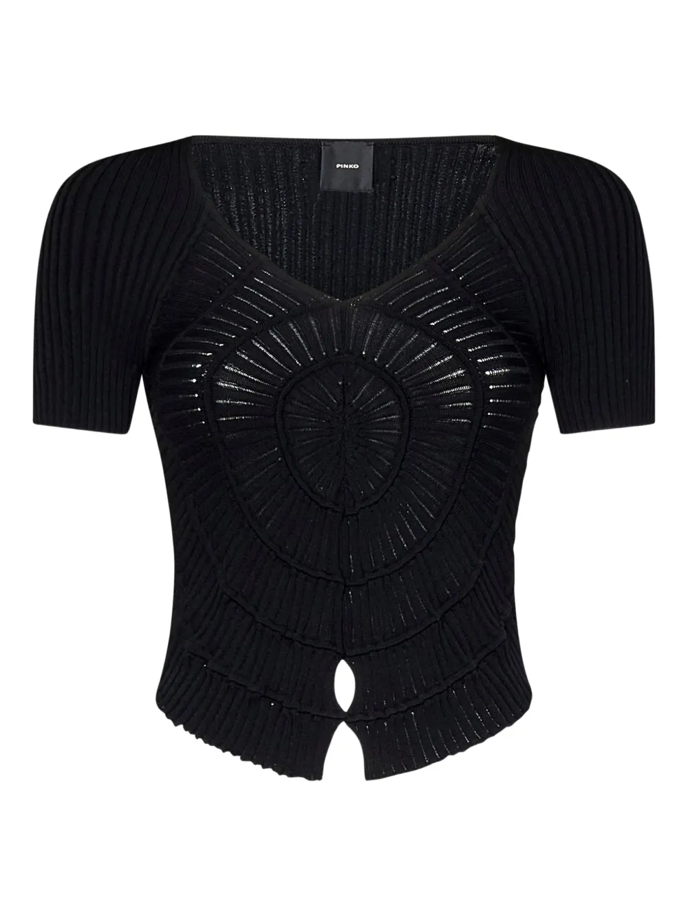 PINKO ribbed T-shirt Zwart