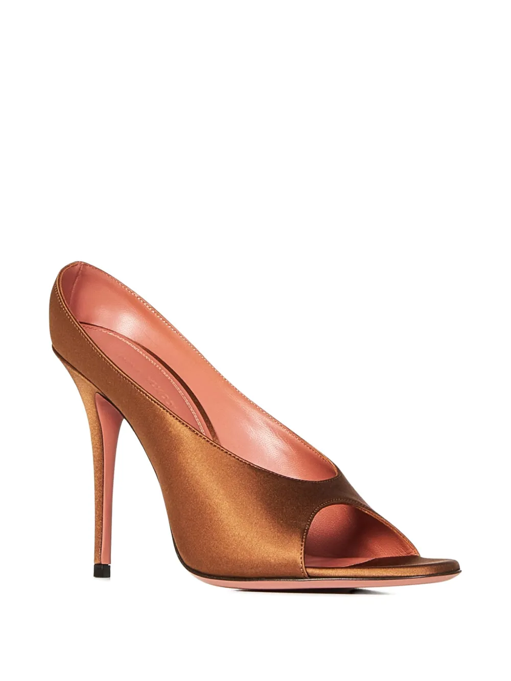 Amina Muaddi 105mm Anok peep-toe sandals Brown