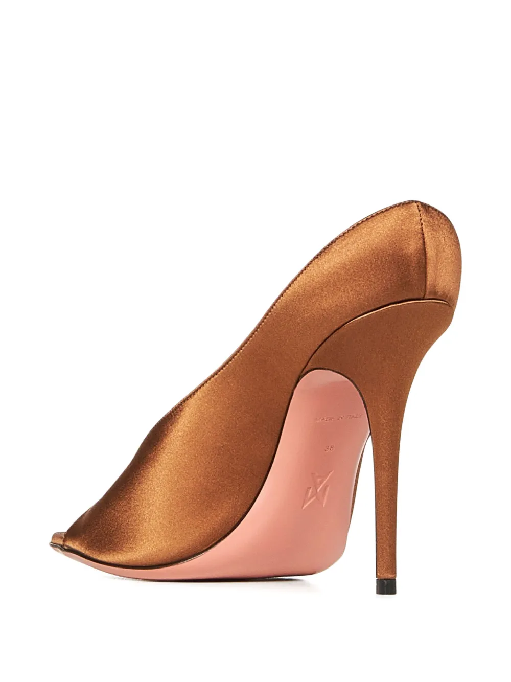 Amina Muaddi 105mm Anok peep-toe sandals Brown