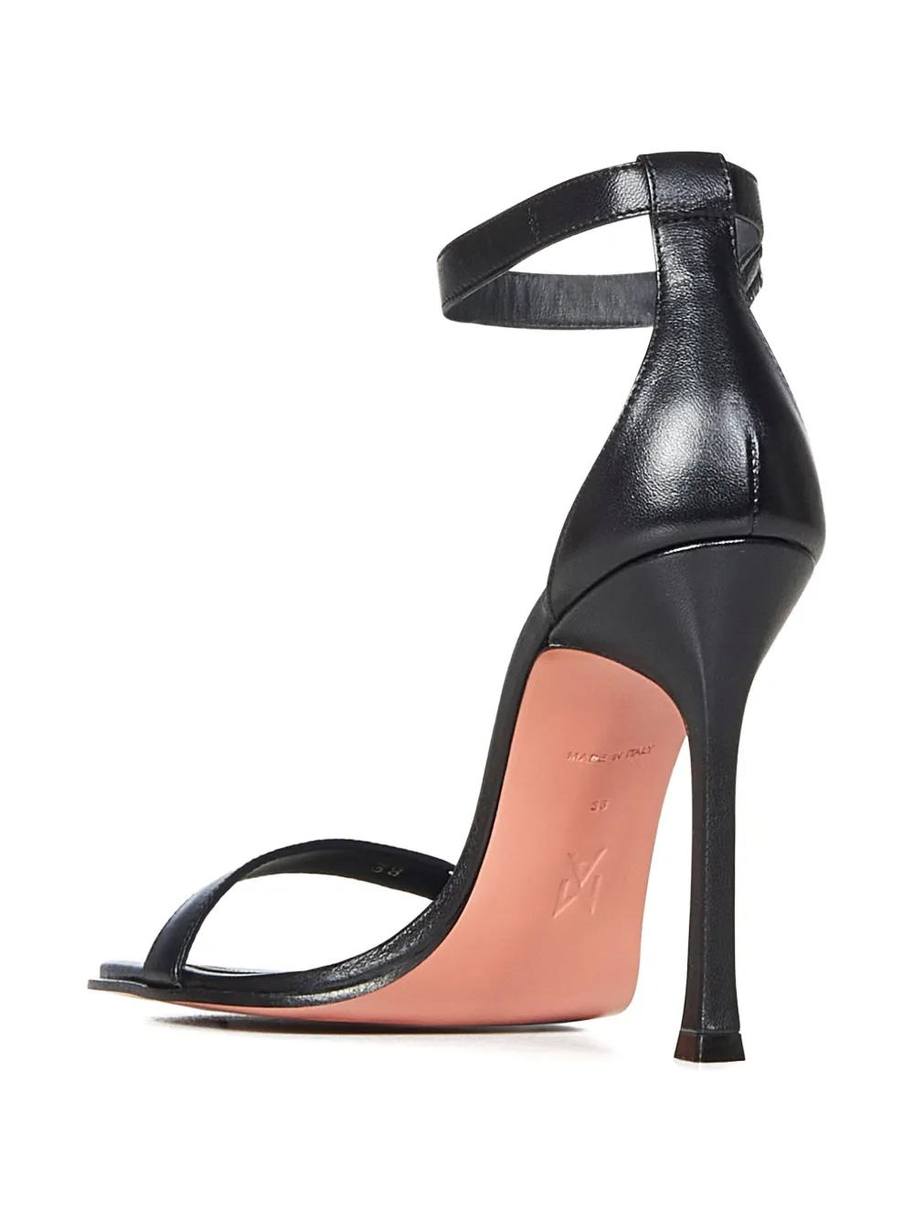 Amina Muaddi 105mm Kim strappy stiletto sandals Black