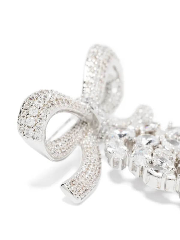 【SELF PORTRAIT】クリスタル パール ドロップ ピアス Self-Portrait Crystal Bow Pearl ドロップピアス | シルバー