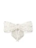 Self-Portrait crystal bow hair clip - Neutrals