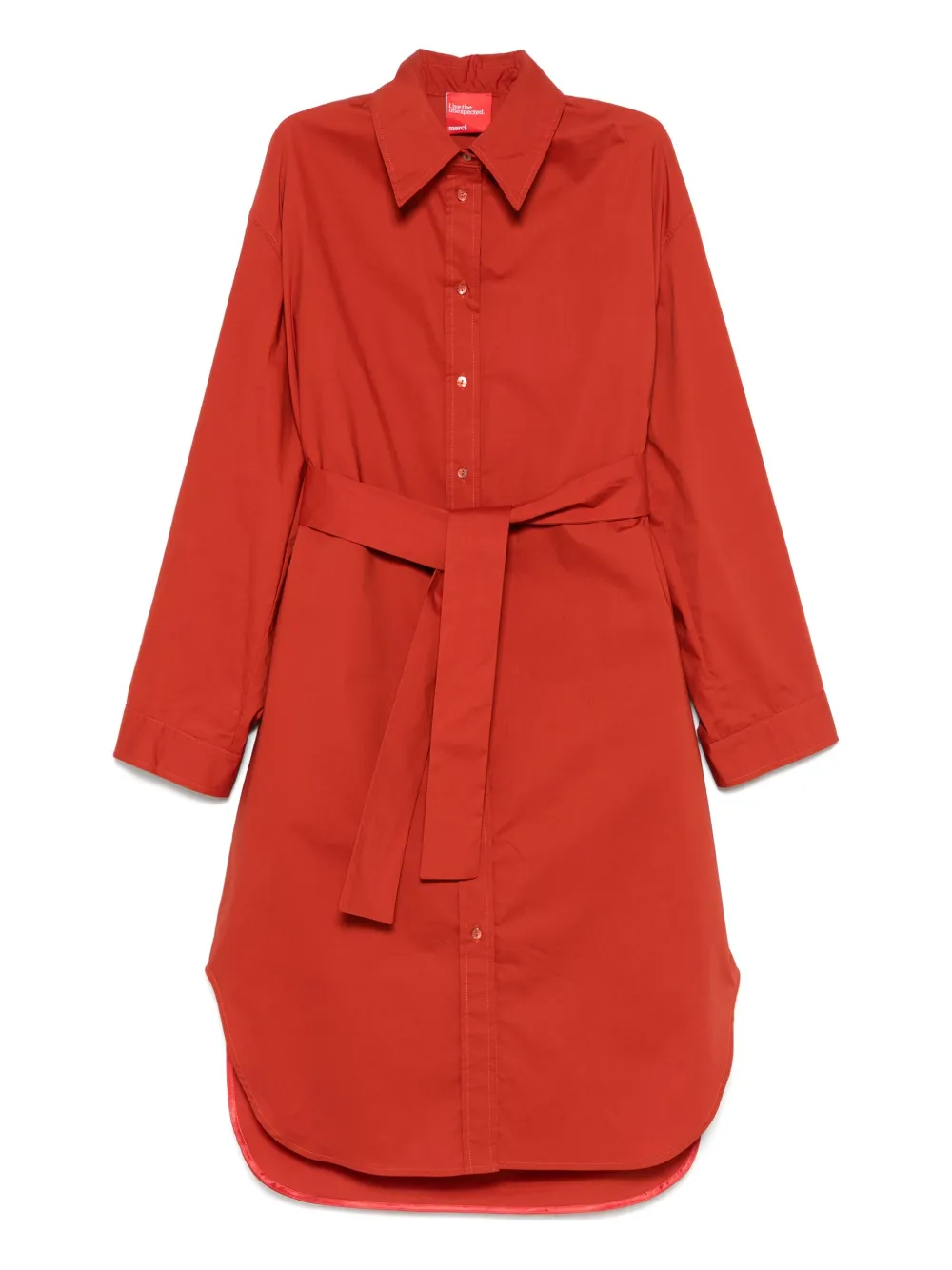 belted shirt dress