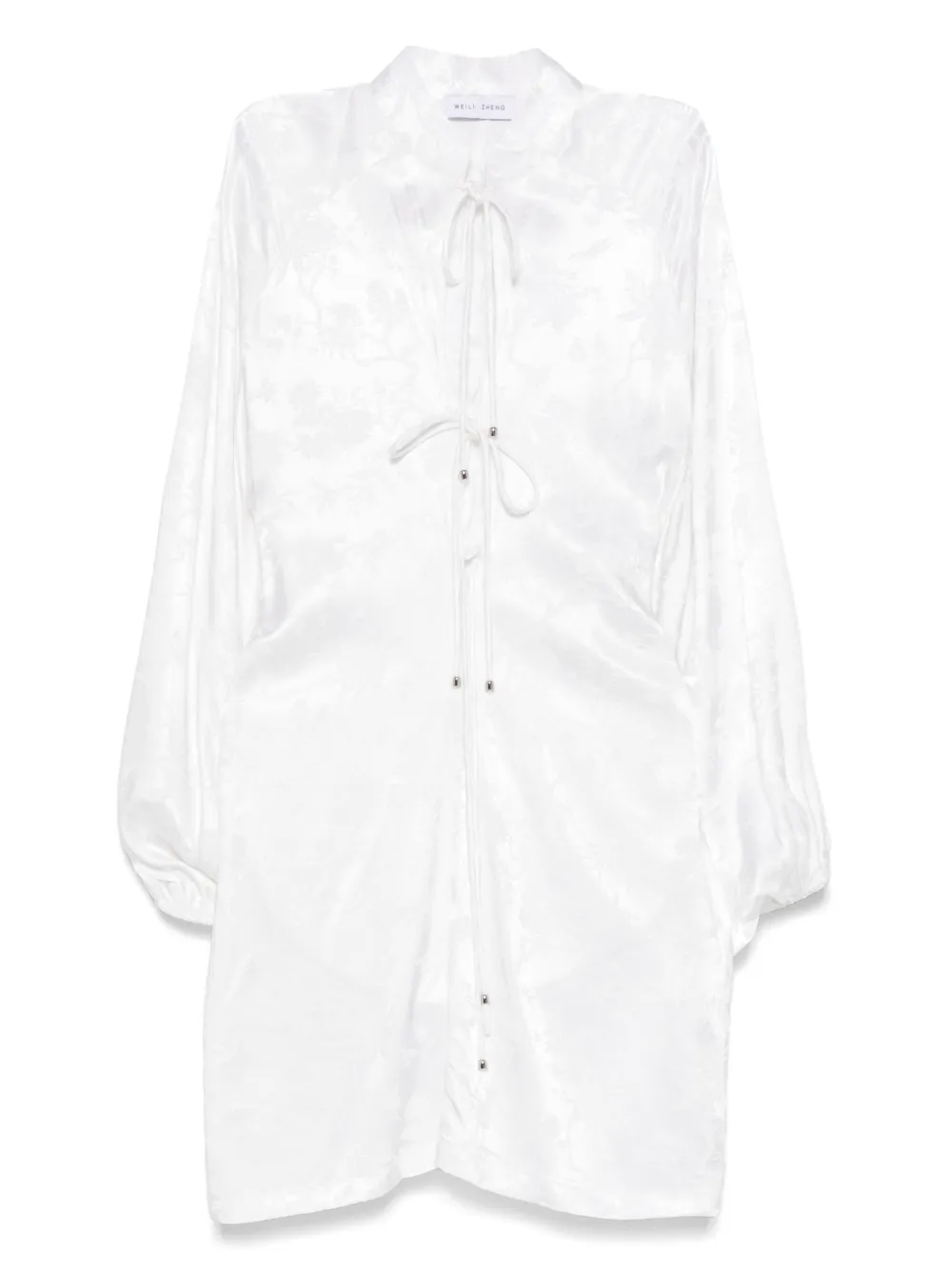 Weili Zheng floral-jacquard dress | White | Image 1
