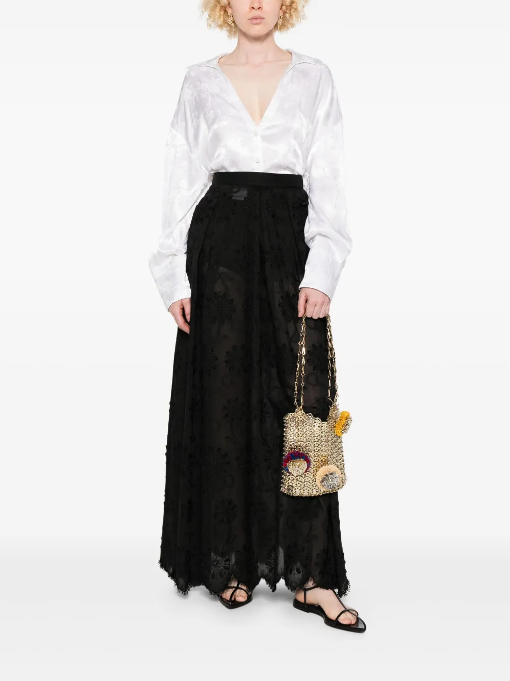 Weili Zheng floral-jacquard shirt | Shirts | Image 2