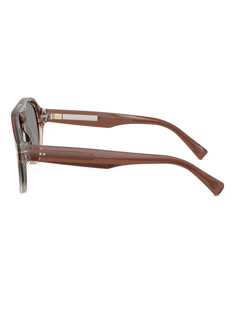Brunello Cucinelli logo-print sunglasses Bruin