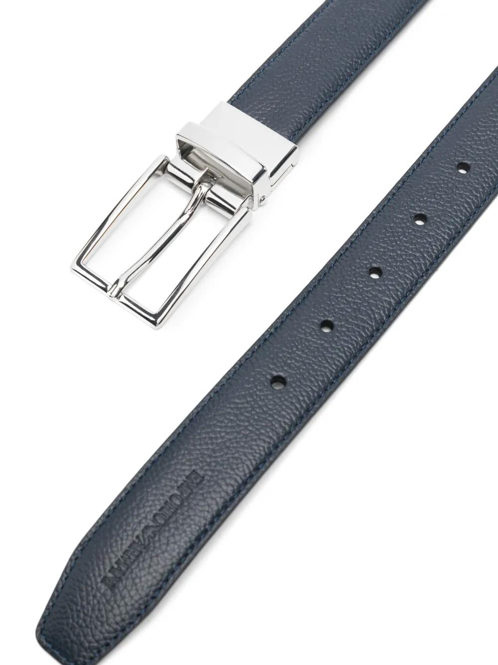 Emporio Armani Leren riem - Blauw