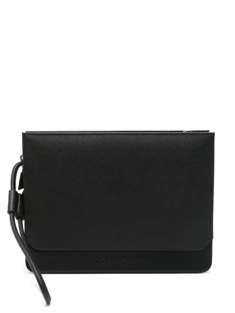Emporio Armani logo-lettering wash bag