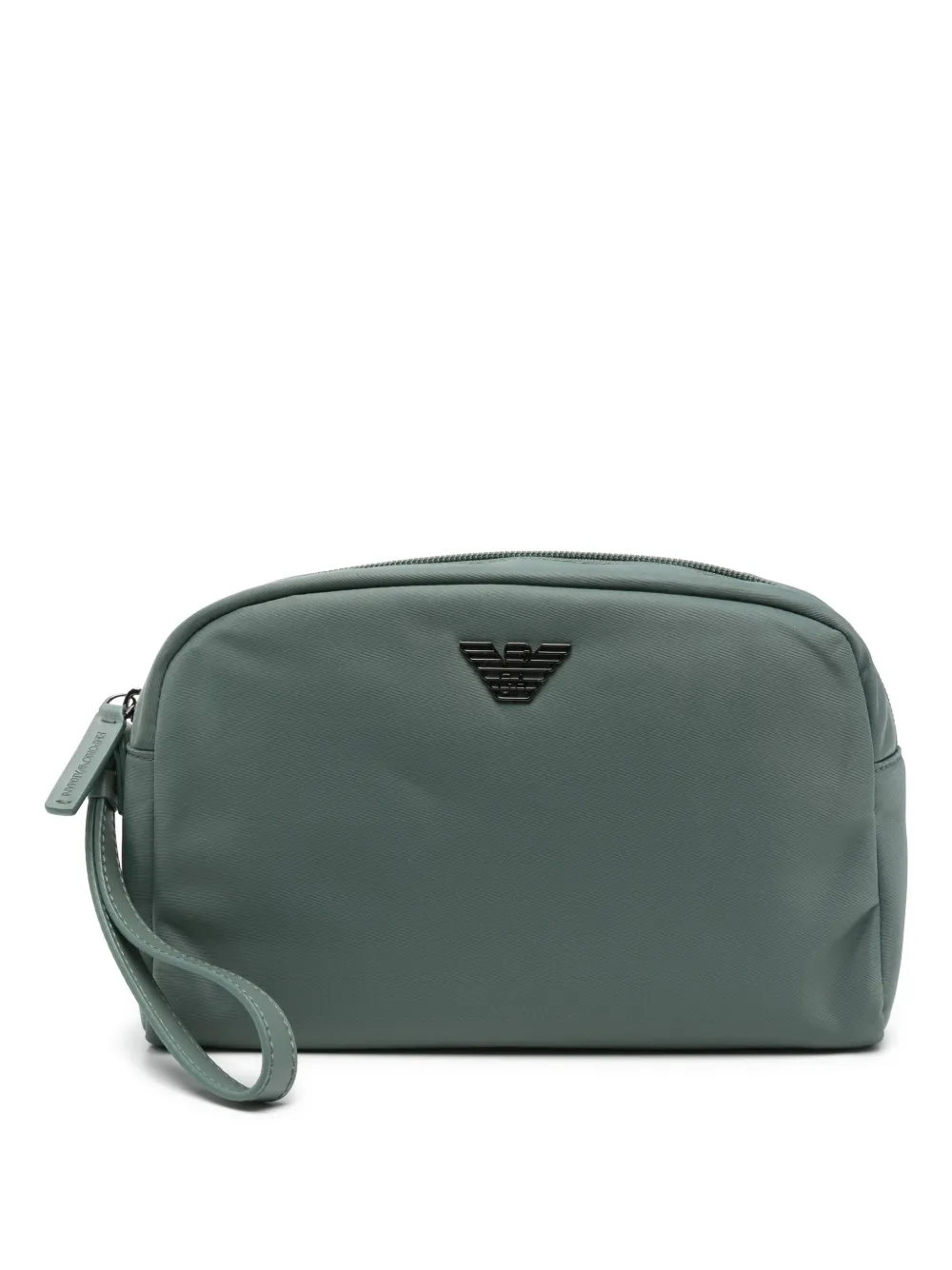 Emporio Armani Toilettas met logoplakkaat Groen