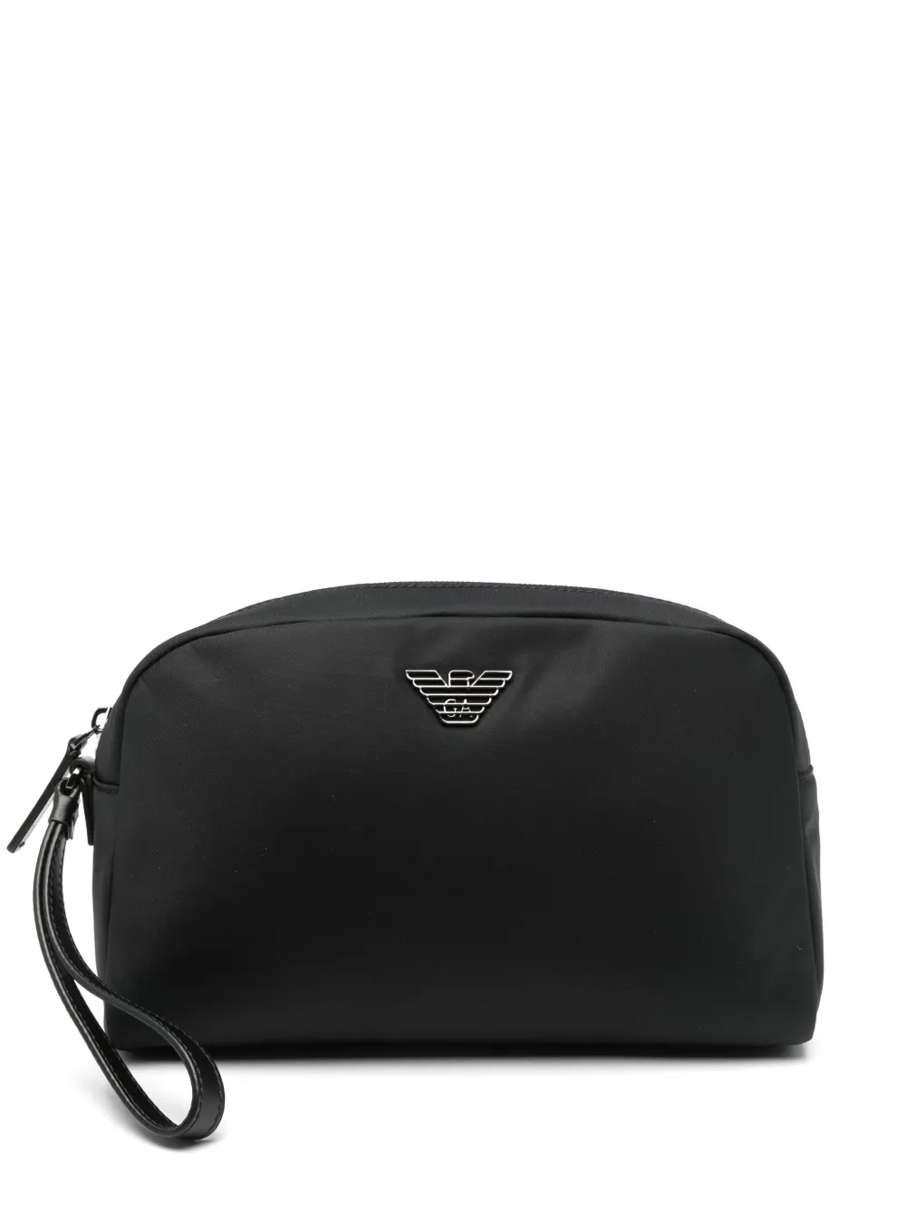 Emporio Armani Toilettas met logoplakkaat Zwart