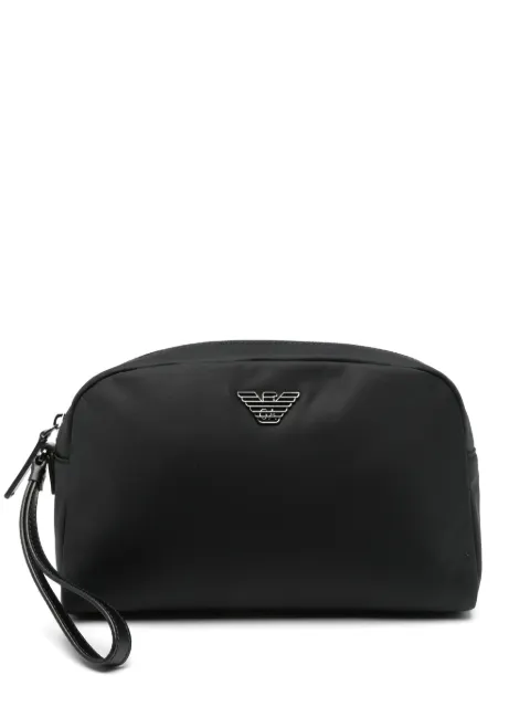 Emporio Armani logo-plaque wash bag