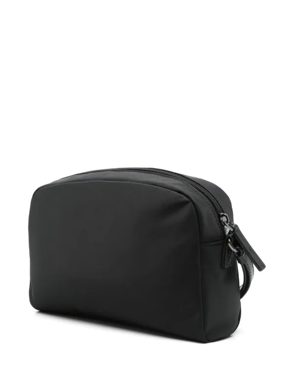 【未使用品】EMPORIO ARMANI レザートラベルポーチ 黒 フック付き Emporio Armani トラベルポーチ | ブラック | FARFETCH JP