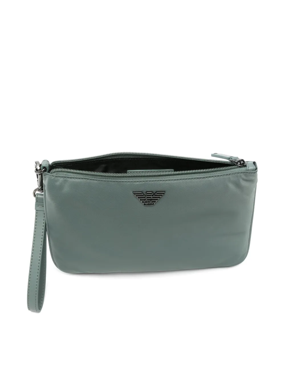 Emporio Armani Clutch met logoplakkaat Groen