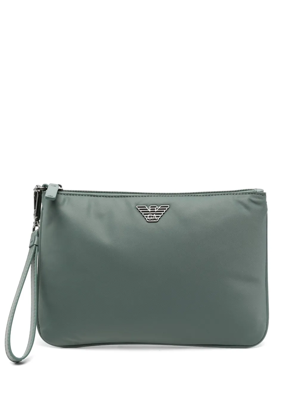Emporio Armani Clutch met logoplakkaat Groen