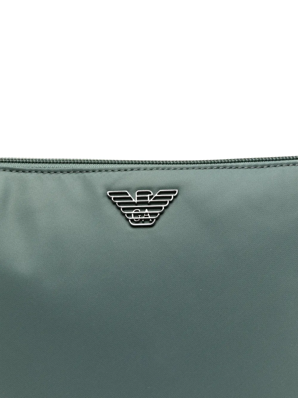 Emporio Armani Clutch met logoplakkaat Groen