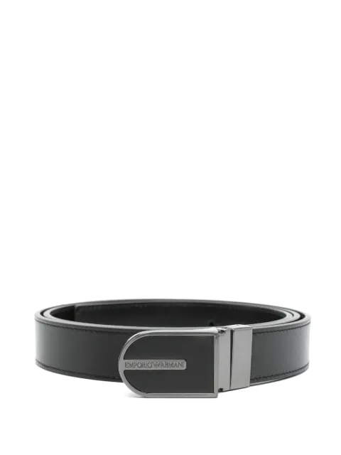 Emporio Armani logo-engraved belt