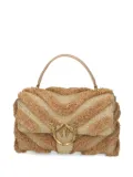 PINKO fringed chevron shoulder bag - Neutrals