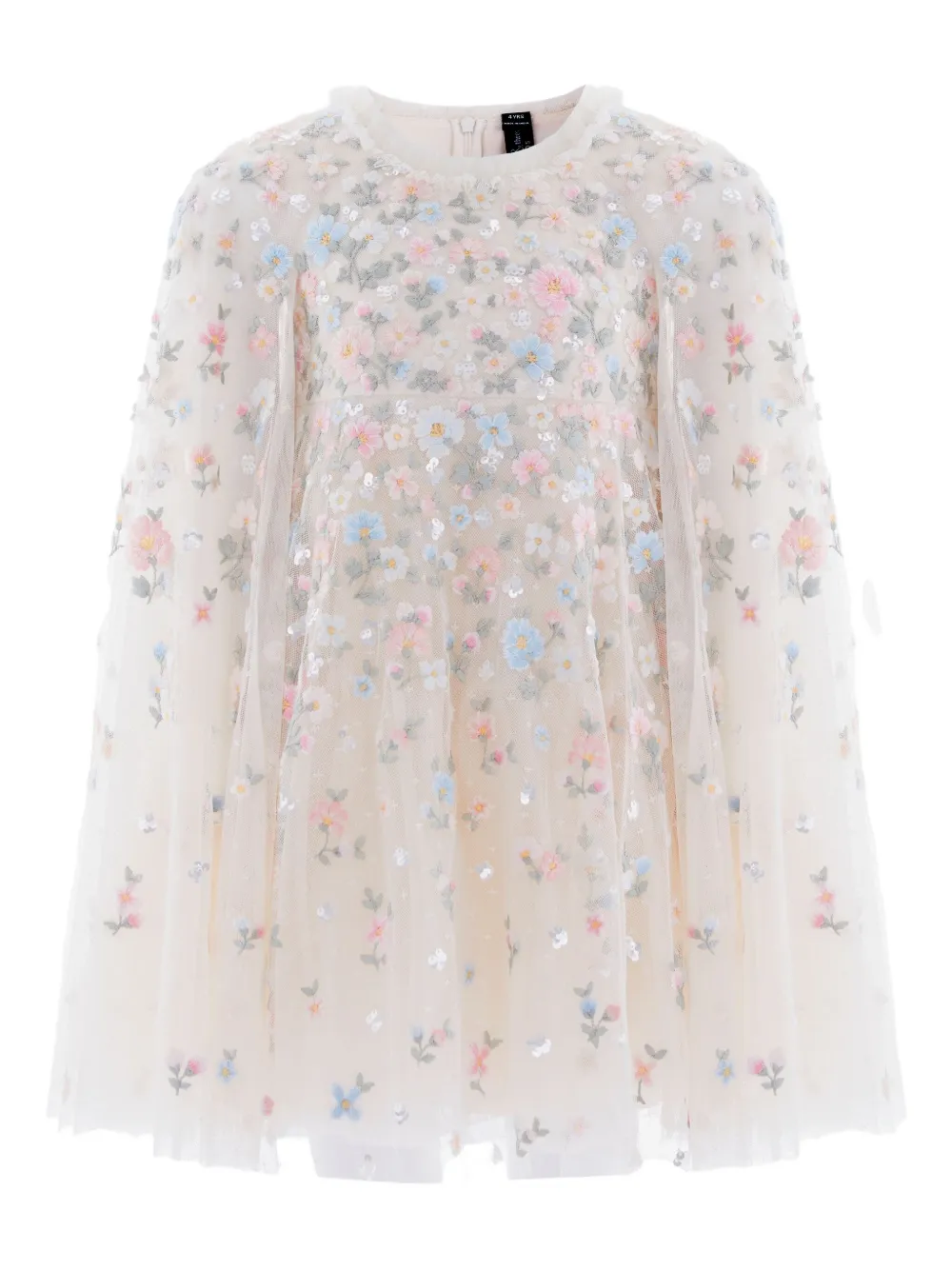 NEEDLE & THREAD KIDS floral-embroidered dress - Toni neutri