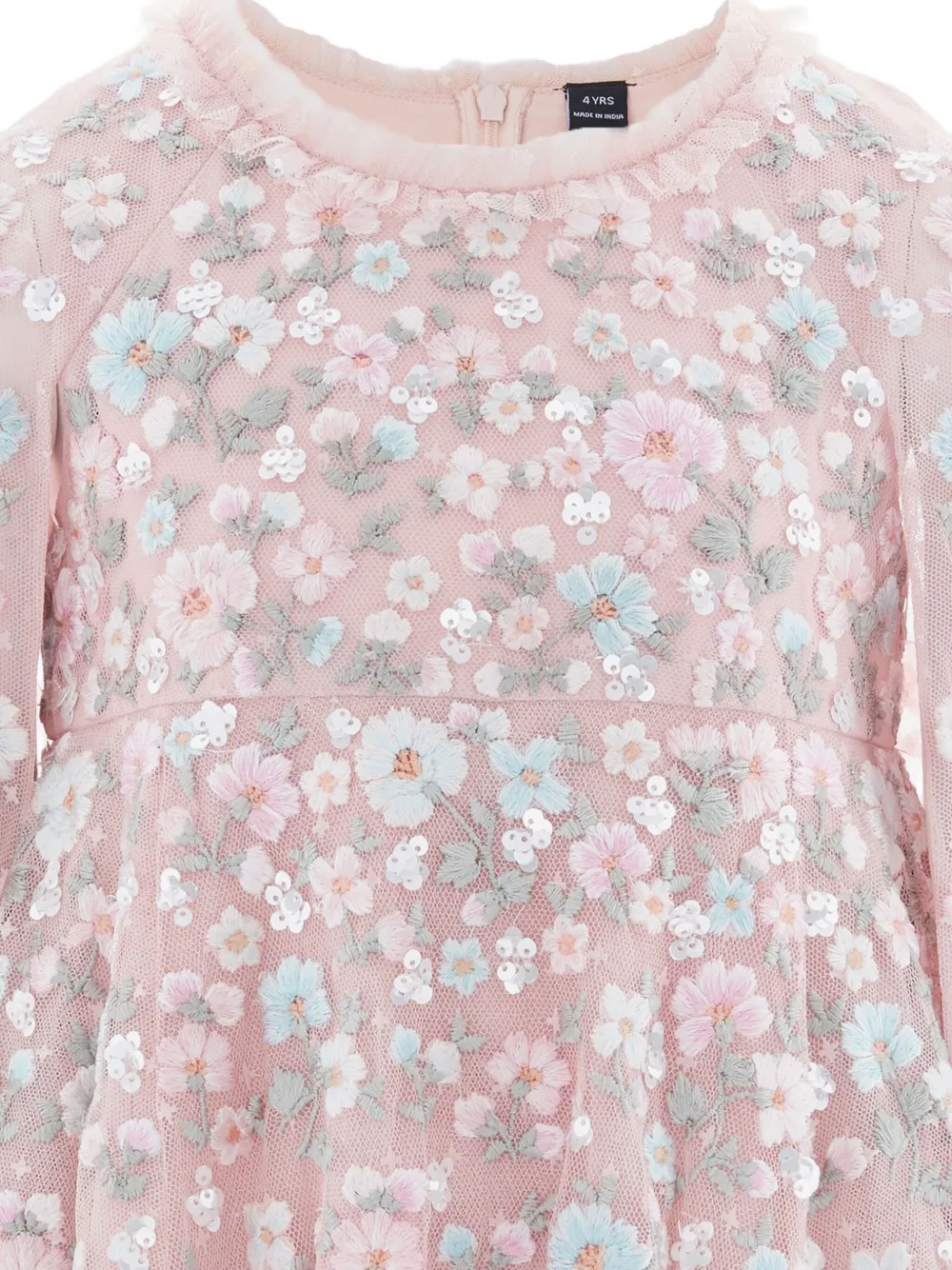 NEEDLE & THREAD KIDS Jurk met geborduurde bloemen Roze