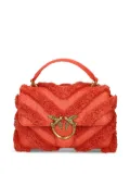 PINKO fringed-chevron shoulder bag - Red