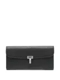 TOTEME T-Lock grained-leather wallet - Black