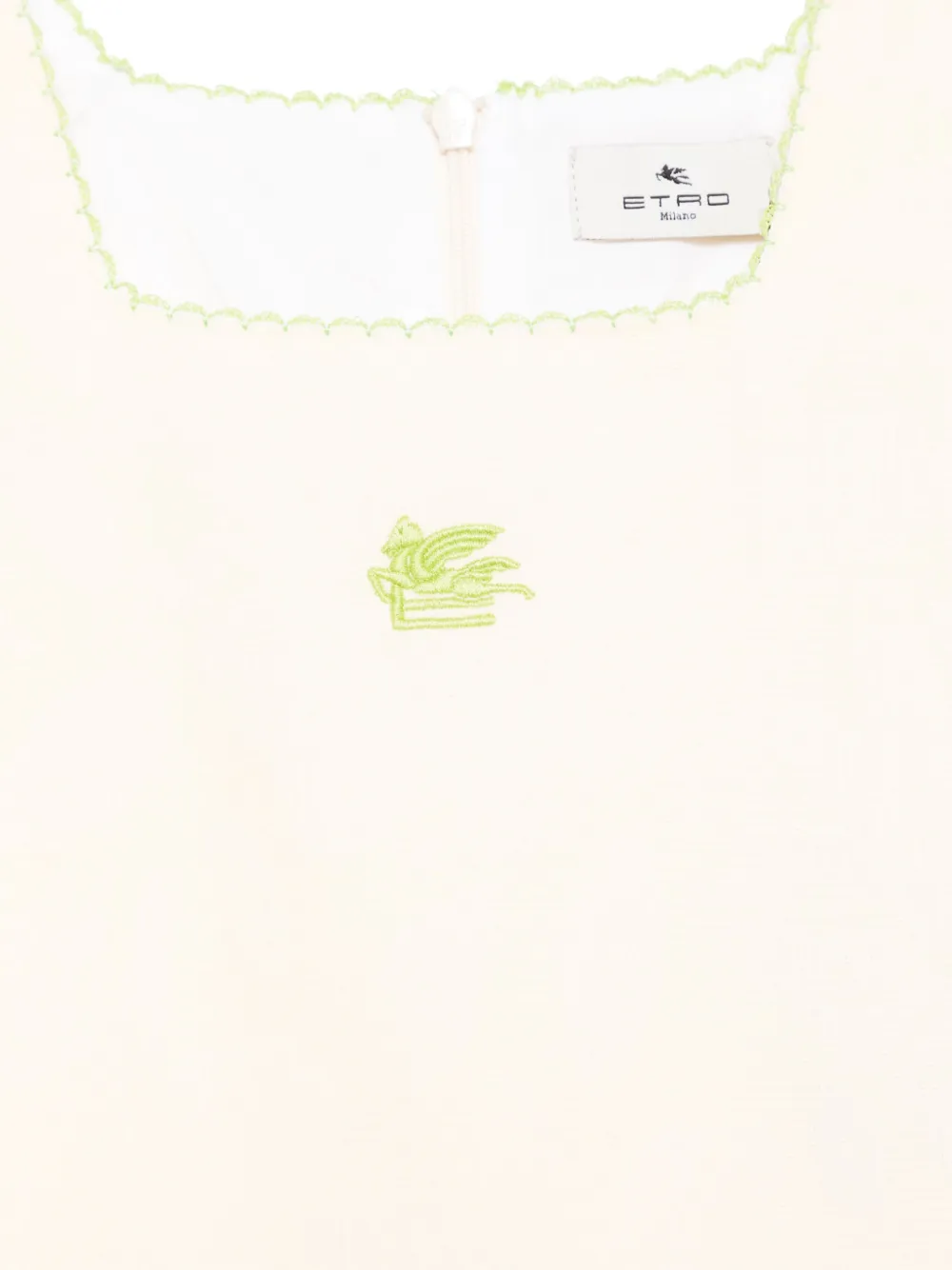 ETRO KIDS Jurk met geborduurd logo Geel