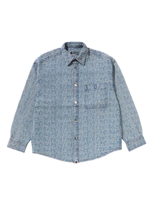 Chemise en jean à motif monogrammé - A BATHING APE® - Modalova