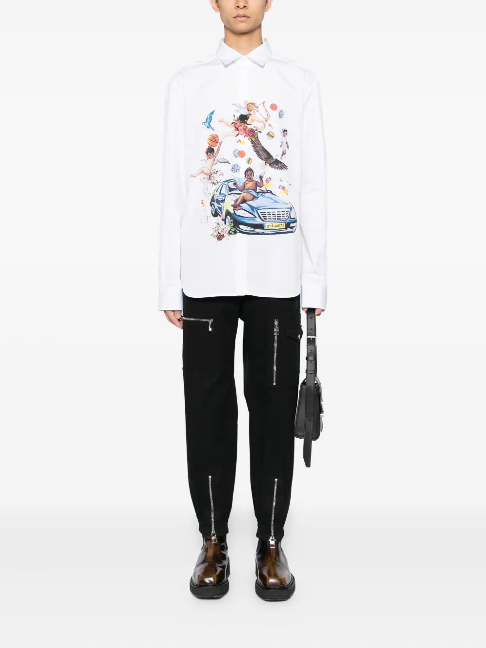 Off-White graphic-print shirt Wit