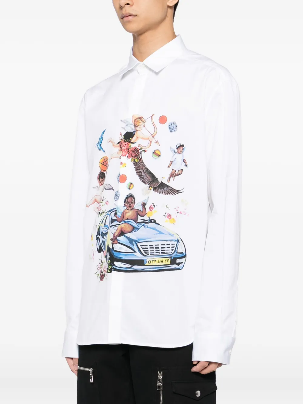 Off-White graphic-print shirt Wit