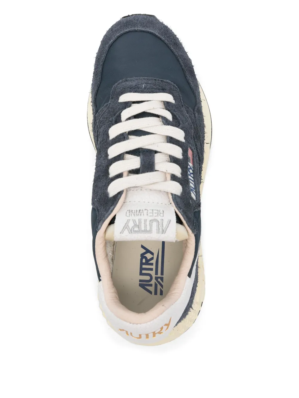 Autry Reelwind Blue Low Top Sneakers With Logo Patch On Tongue And Side And Logo Lettering On The Heel In